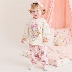 MilkBaby 童款兔子小熊圖案保暖睡衣套裝