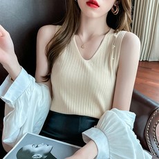 루나걸 여성용 샤르 브이 니트 나시