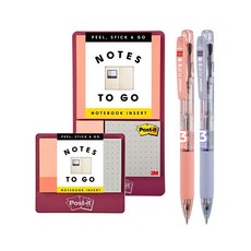 3M Post-it 便利貼 S號 粉色+L號 粉色+ 圓珠筆 0.5mm, 粉色（便利貼）、木瓜、薰衣草（圓珠筆）, 1套