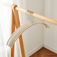 Modern House ON防滑不留下衣服痕跡的圓形衣架, 5個, 燕麥色