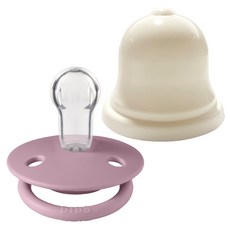 BIBS 디럭스 실리콘 공갈젖꼭지 + 실리벨 케이스, 신생아~36개월, 19 헤더, 1세트