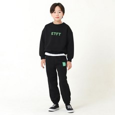 키즈레시피 아동용 봄가을 엠보싱 오버핏 트레이닝복 세트