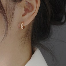 gelluna 女性厚實易扣式圈形耳環