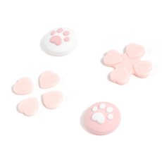 긱쉐어 닌텐도 스위치 조이스틱 D-PAD 버튼 풀커버 핑크, 1개