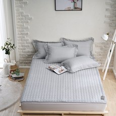 飯店式泡泡紗薄墊, 灰色