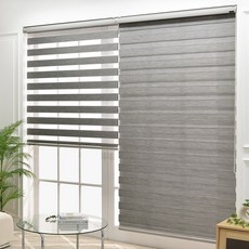 ARACNE 木紋風複合式百葉窗 捲簾 客廳款