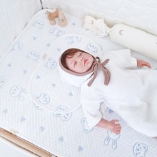 아이레빗 유아용 아이스론 양면 쿨매트 보니유아 호환, 블루토끼, 1개