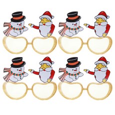 LivingDA 雪人與聖誕老人派對眼鏡, 混合顏色, 4個