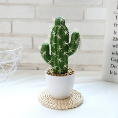온업 조화 인조 선인장 화분, 화분 4, 1개