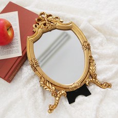 JINSIM DESIGN 安托瓦內特復古金框壁掛式桌面鏡子, 混色