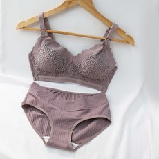 WBB 碎花大尺碼純棉哺乳內衣+內褲組 WBI979