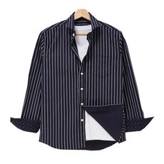 HOTCODE 男款條紋長袖襯衫 HC66