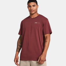 Under Armour 安德瑪 男款UA重磅左胸Logo重複短袖T恤 1382904-688