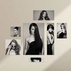 GGOOMIM 黑白多種髮型組合相框7件組 pf018, 1個, 單一商品