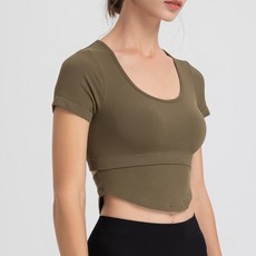 Unheve 女款短版瑜珈健身短袖T恤