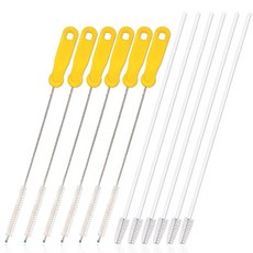 hibee 多用途吸管刷 6p + 吸管刷 6p 隨機出貨, 1套, 黃色