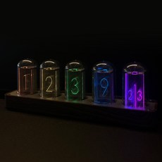 Runel LED真空管靜音數位電子桌鐘, 棕色