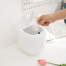 비스토어 탁상용 미니 큐브 휴지통, 화이트