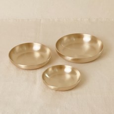 Nothyang 方字鍮器圓形小菜盤3件組, 1套, 金色