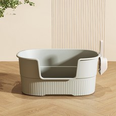 REDPUPPY Hot Spring 貓砂盆, 簡約灰, 1個