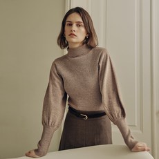 ZERO STREET 女款Le ZERO喀什米爾羊毛高領針織上衣