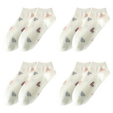 소니오 여성용 러브데이 발목 양말 4켤레 세트