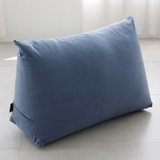 MYME 삼각 등받이 쿠션 허리 쇼파, 인디블루