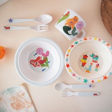 印花兒童麥片碗 2入, 馬戲團款+美人魚款, 1組