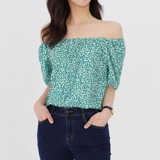 모이르벨라 잔꽃 오프숄더 블라우스 T24SS2-A0053