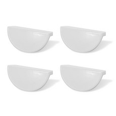 EASYWAY 2孔半月形白色家具把手, 4個