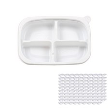 포장대장 일회용 4칸 반찬용기 717호, 1개입, 100개