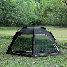 카즈미 와이드 파노라마 오토 그늘막 텐트, 블랙, 4~5인용
