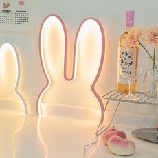 Luaz LED 黏貼式兔子情境燈 照明燈 大型 LUAZ-082, 粉紅色