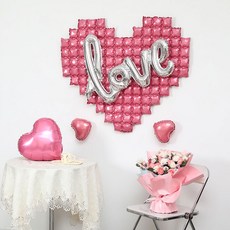 이프 러브빅하트 풍선세트, 링크+실버, 1세트