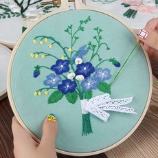 이지자수 DIY 꽃다발 자수, 1개, 02