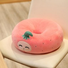 귀여운 과일 동물 도넛 회음부 방석, 딸기, 1개