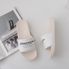 GODSHOE 設計感緩震拖鞋 情侶拖鞋, 白色, 250