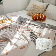 高密度風格圖案毛毯 + 毛毯收納盒組合