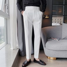 男士 MA 獨特腰部鈕扣西裝褲
