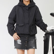 MINEFLOW 女款PTW雙口袋連帽防風外套