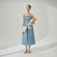 VikiniVender 女款Tita格紋長版連身裙