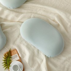 Modern House 舒柔兒童記憶棉枕頭 + 枕頭套組, 薄荷綠, 1個