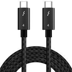 Space Shield Stella Thunderbolt 4 Type-C to Type-C 100W PD 8K 40Gbps 高速充電傳輸線, 2m, 黑色, 1個