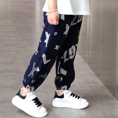 woojooi 兒童恐龍魚涼感束口褲