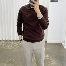 아도르클래식 남성용 반목 폴라 페이드 긴팔 니트