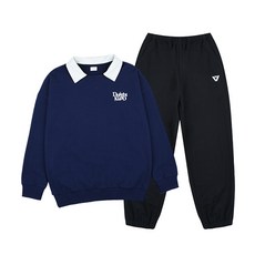 KISPO 兒童寬鬆翻領日常運動上下裝套裝