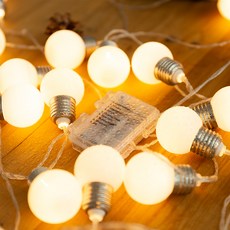 esopoom LED 銀色圓球燈泡 30球 45mm 05432A, 燈泡色, 1個