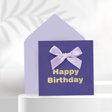 From&To 緞帶生日賀卡 FT1044-1, 混合顏色, 8個