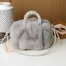 알로데 호박모양 페이크퍼 가방