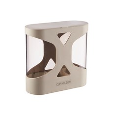 가정용 벽걸이 빨대 컵 디스펜서 D_RD_38, 베이지, 1개